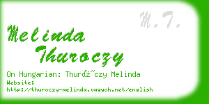 melinda thuroczy business card